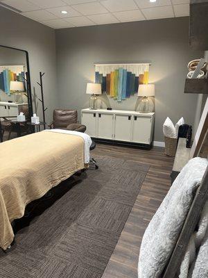 Relaxing treatment rooms