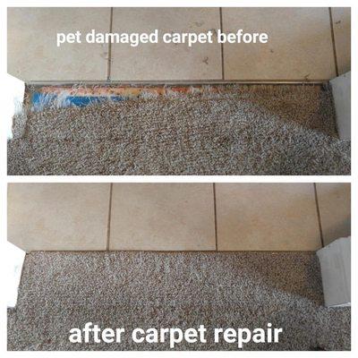 Carpet Patching- Before & After, Call (310) 736-2018