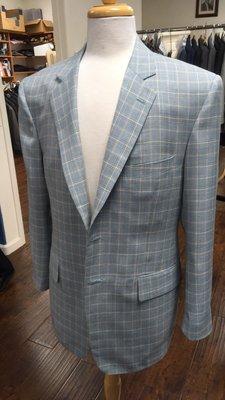 Custom sport coat cashmere wool blend.  Loro Piana cloth.