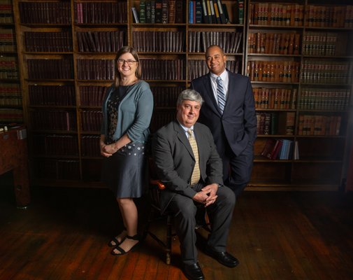 Attorneys Sarah McDaniel, Benjamin Campo and Thomas Douglas