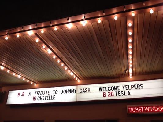 Yelp mention on the marquee!