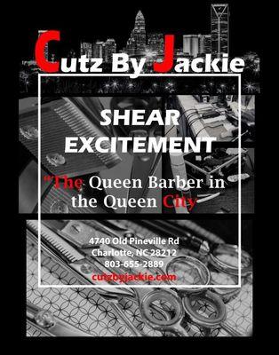 My new magazine ad level21 come to shear excitement Queen Barber of the Queen City Cutz By Jackie