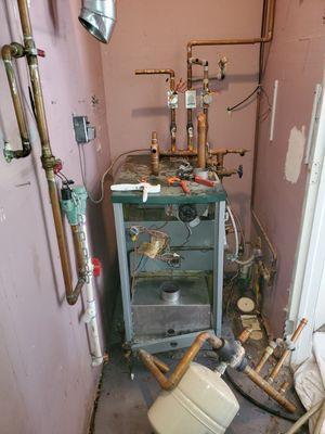 This is a before of a boiler replacement