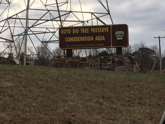 Look for this sign when driving on Fishing Creek Valley Rd