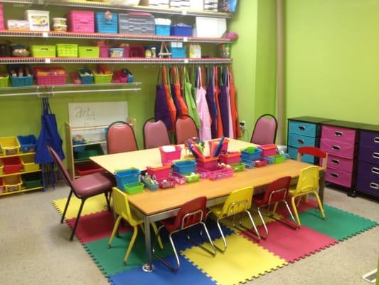 Kids crafting area