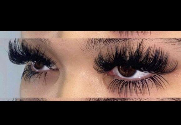 Mega volume lashes + bottoms