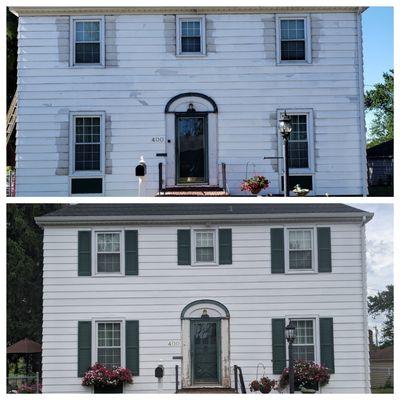 CV Paint & Stain can make aluminum siding look brand new again!