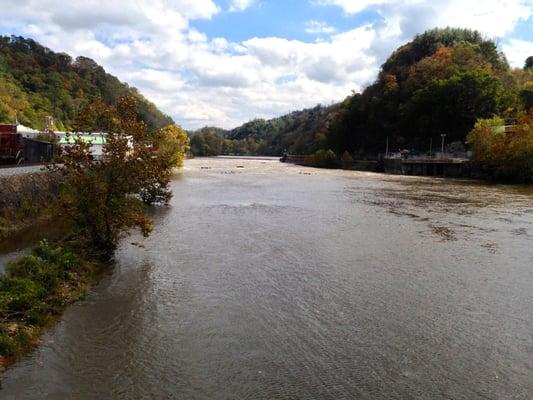 French Broad River running through Marshall, NC (The broad was not present)