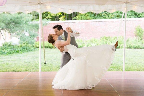 Our final dip at the end of an amazing first dance!