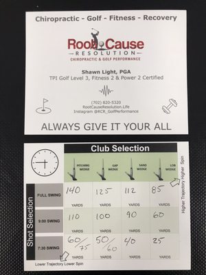 Distance control wedge chart