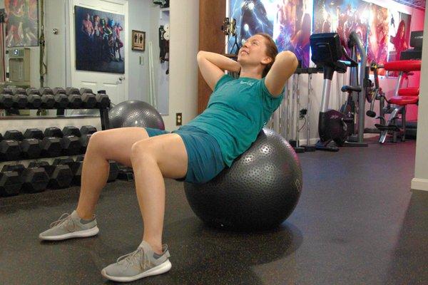 Ball Crunch Exercise