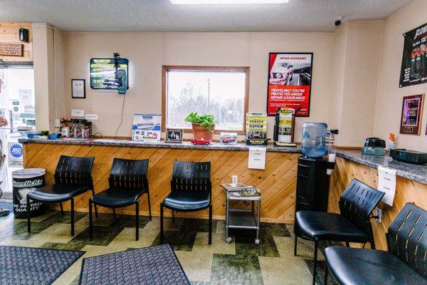 Don't fret if you need to wait while your vehicle is being serviced. We have a comfortable waiting room!