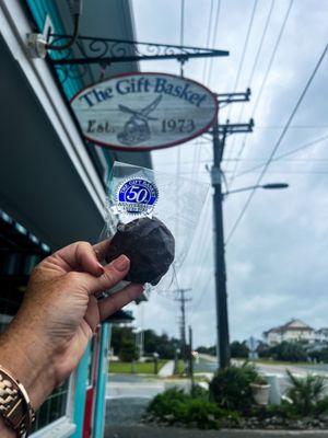 Celebrating 50 years on Topsail!  Cashew Alligator candy.