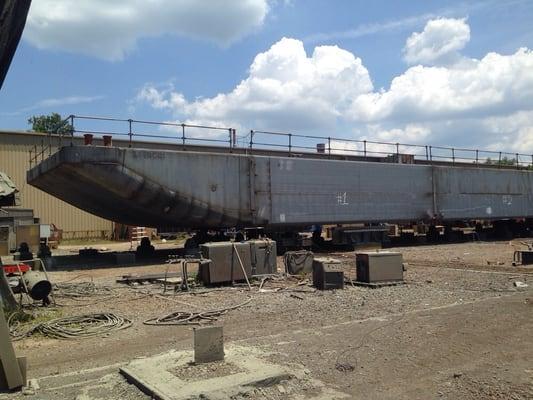 Building a 195'x35' deck barge