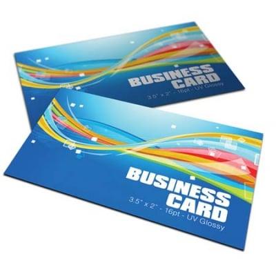 Premium Business Cards 16pt, UV, Matte, Silk Finish in Miami.