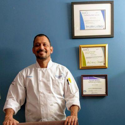 our certified chief instructor,  Chef Abraham Herrera