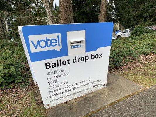 King County elections ballot drop box.