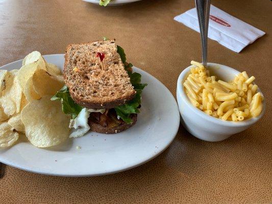 BLT with egg and Mac n cheese