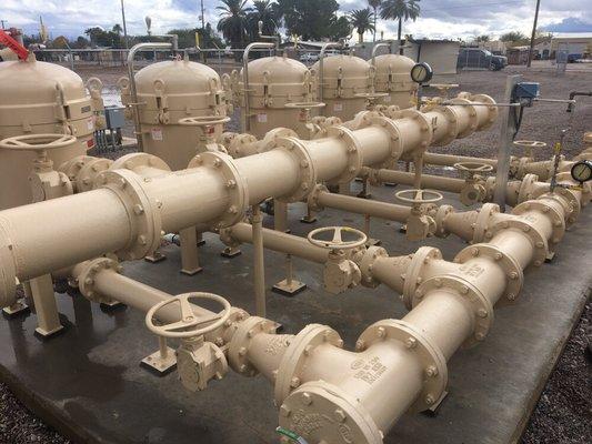 VSI 4" Butterfly Valves Arizona Water Company treatment facility Coolidge AZ