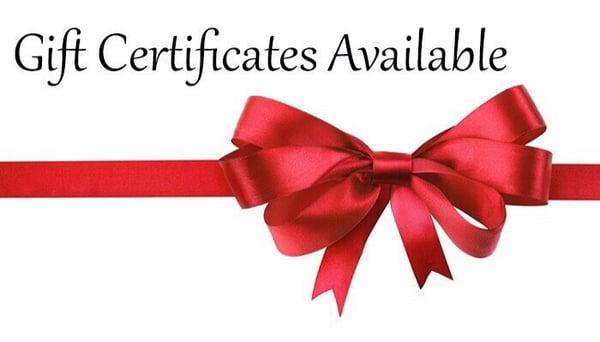 We sell gift certificate for your loving one.