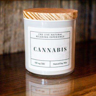 CBD Cannabis lemongrass scented candle