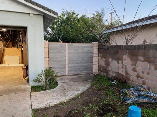 Custom gate to match garage door