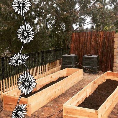 New garden grow boxes