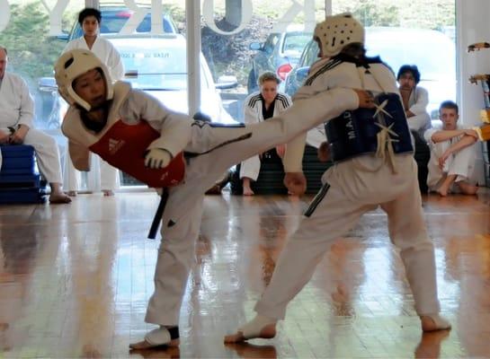 Taekwondo sparring