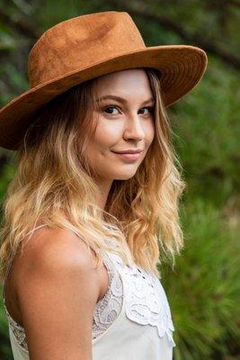 Atlanta model wearing brown hat - M2M Pics Photography or m2mpics is an Affordable Portrait Photography Alpharetta, Atlanta