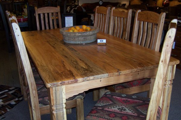 native pecan dining tables are a favorite! but we also match what you already have!