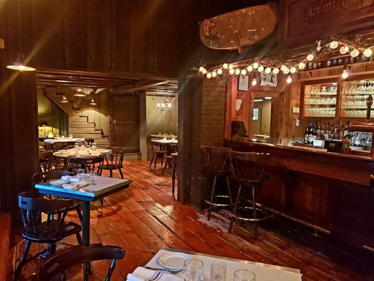 The Bar at The Landmark Inn. This space is so inviting, and they have Doc's Hard Cider on tap!