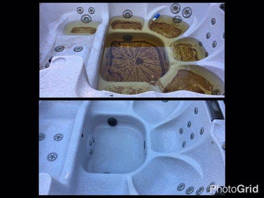 Chlorine wash on a customers hot tub