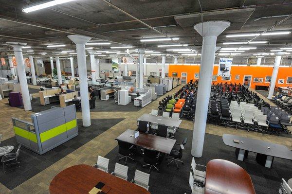 Office Furniture Center has a 25,000 square foot showroom filled with premium pre-owned, refurbished, and new office furniture.