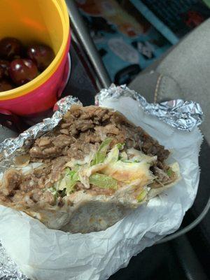 Steak burrito