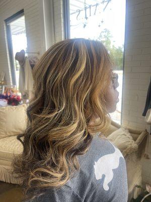 Healthy Golden Brown Highlights