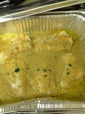 Cod in a creamy dill sauce