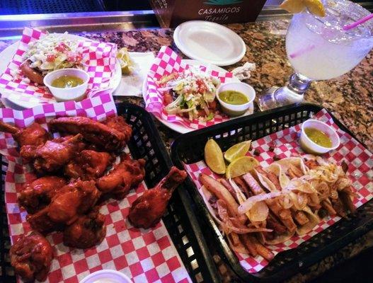 An assortment of all delicious pub foods!