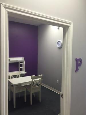 The purple room!  Each room has a different color.