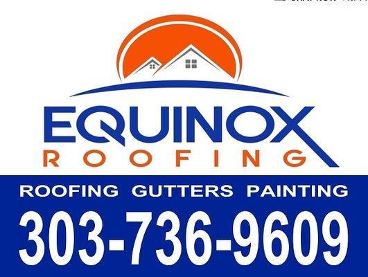 Equinox Roofing yard signs