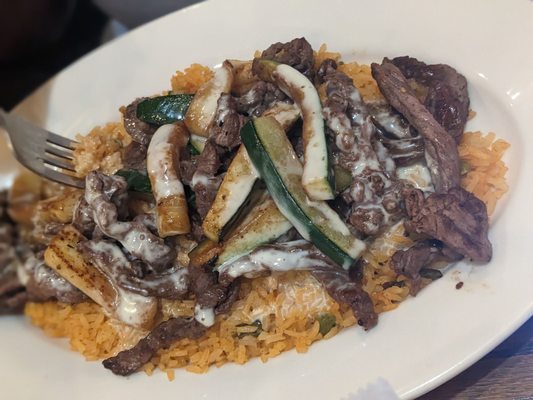 Steak and rice