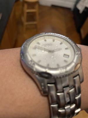 watch with condensation after having the battery replaced.