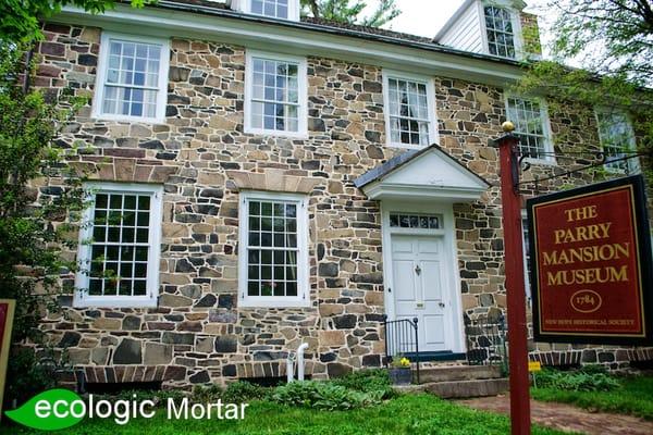 Parry Mansion in New Hope, PA. Restored in 2012 by deGruchy Masonry using Ecologic Mortar.