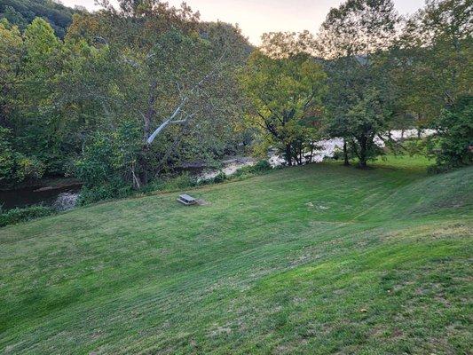 Great place for a picnic on the property or deck. Picnic tables or bring a blanket.