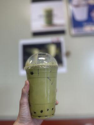 Green milk tea