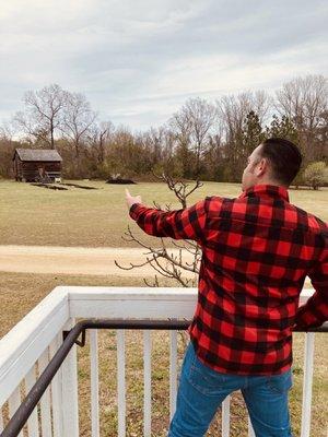 Richard checking out little house.