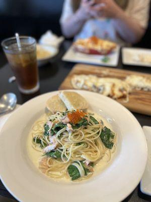 50321791. Salmon Cream with Salmon Roe Pasta Lunch Combo