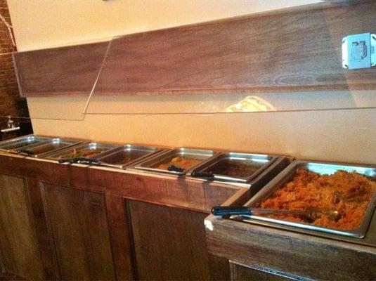 $7.95 lunch buffet. 3 meat dishes, 3 veggie + injera & rice