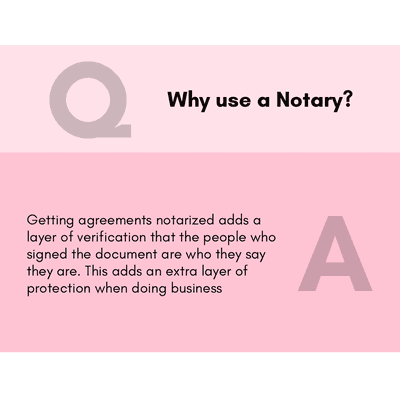 Reason for Notary