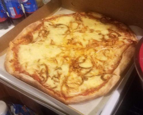 Onion Pizza W/ xx cheese