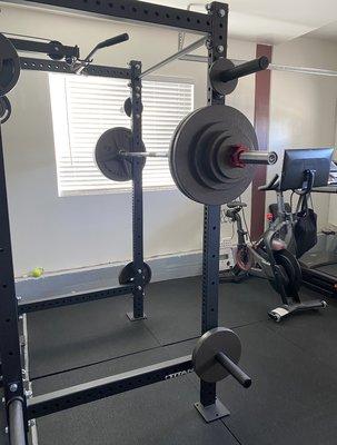 Comfortable, clean, private gym with weights and cardio